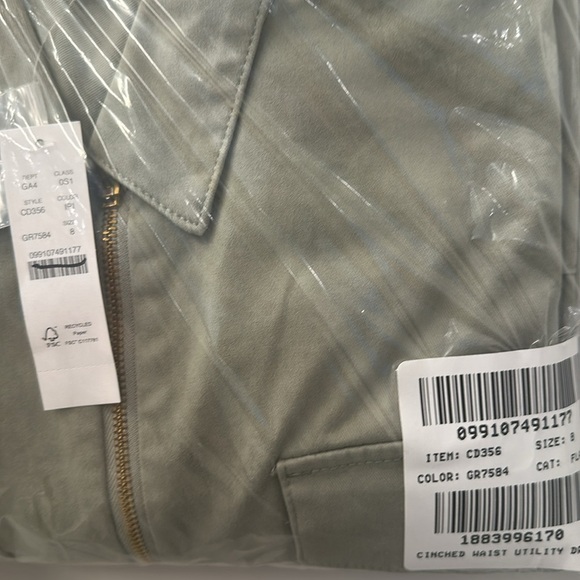 NWT! J.Crew Cinched-waist utility dress in stretch chino. Size 8. $178 - Picture 5 of 5